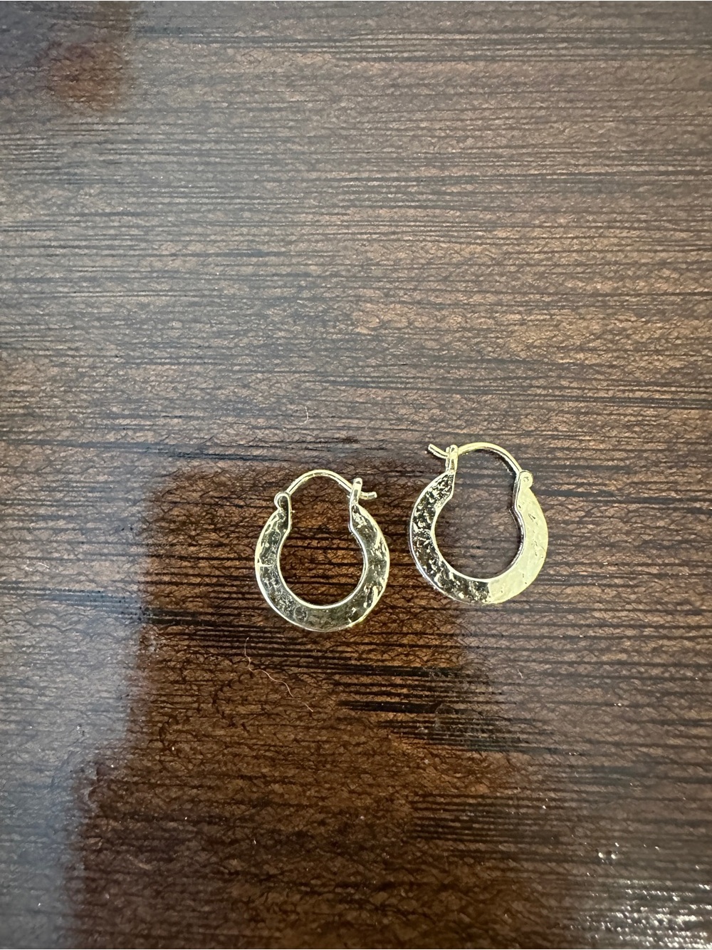 Classic No Tarnish Gold Textured Hoop Earrings - Women Jewelry